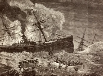 Collision et naufrage du vapeur espagnol 